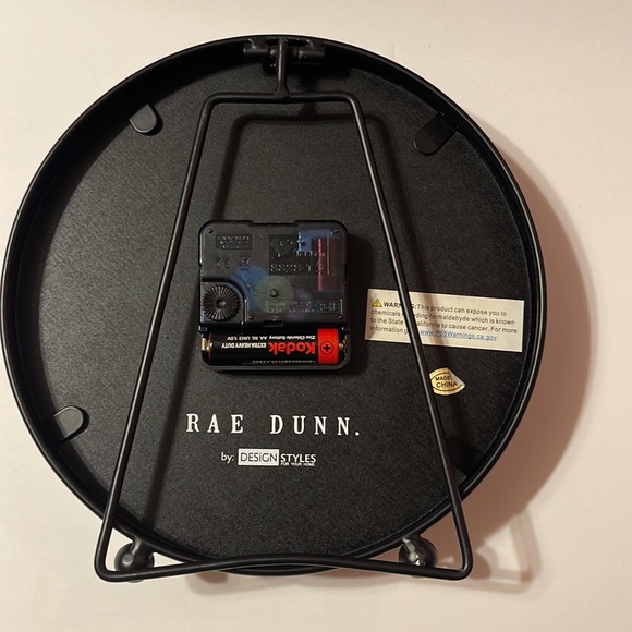 Rae Dunn Desk Clock 8" DIA., working, keeps good time. - Picture 3 of 5